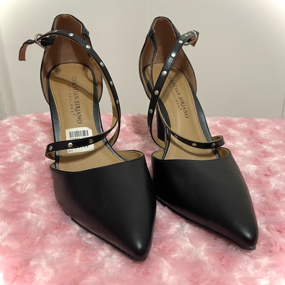 Christian Siriano Black Strappy Heels